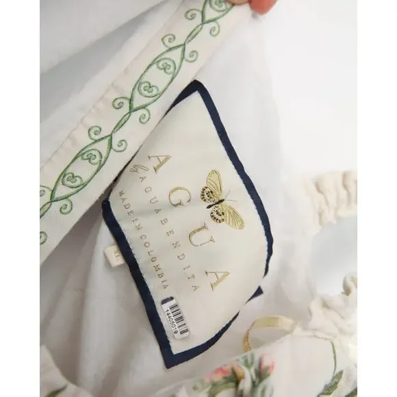 Agua by Agua Bendita Nispero Floral Linen Dress Size XL - Picture 7 of 9